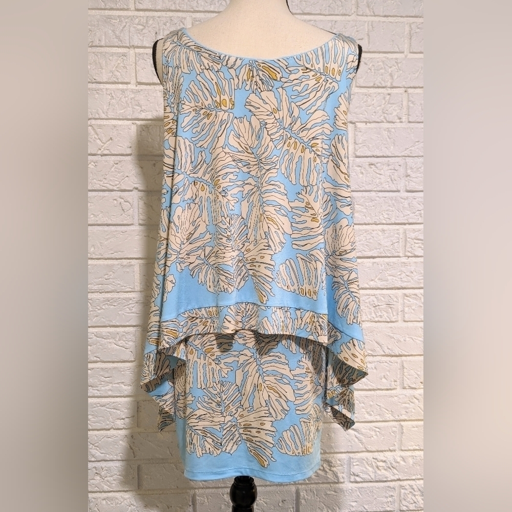 Analili Tropical Spring-Summer Beach Cruise Dress Sz Small Stretchy sleeveless - Picture 5 of 8